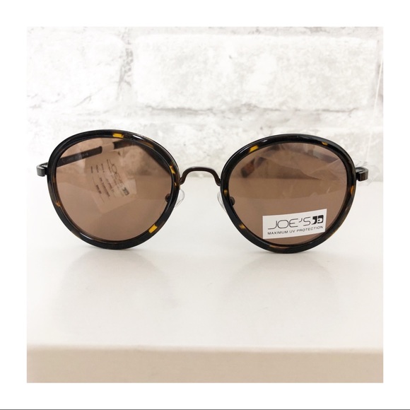 JOE'S JEANS |🆕49mm Round Sunglasses Dark Tortoise - Picture 1 of 16